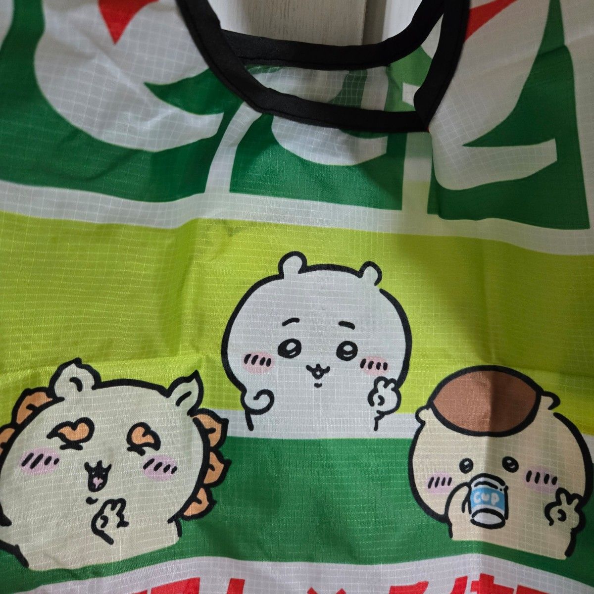 ちいかわ　3キャラ　エコバッグ　ハト　赤緑