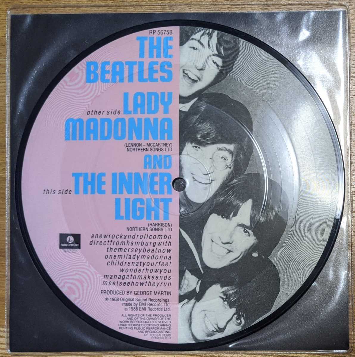 The Beatles-Lady Madonna/The Inner Light★英・限定美盤ピクチャー7"_画像2