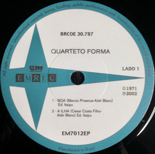 [7] Quarteto Forma / Quarteto Forma / Jazz / Latin / Funk / Soul / Folk / World / MPB