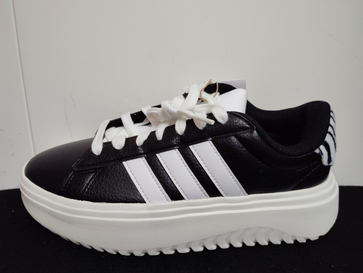 adidas アディダス スニーカー 黒x白(ツイード) 3600525E0019 新品25cmアディダスadidasレディース厚底スニーカーグランド