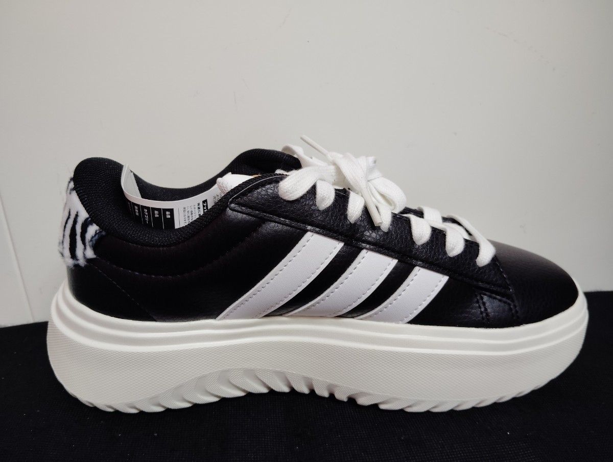 adidas アディダス スニーカー 黒x白 28cm 3600525E0073 新品25cmアディダスadidasレディース厚底スニーカーグランド