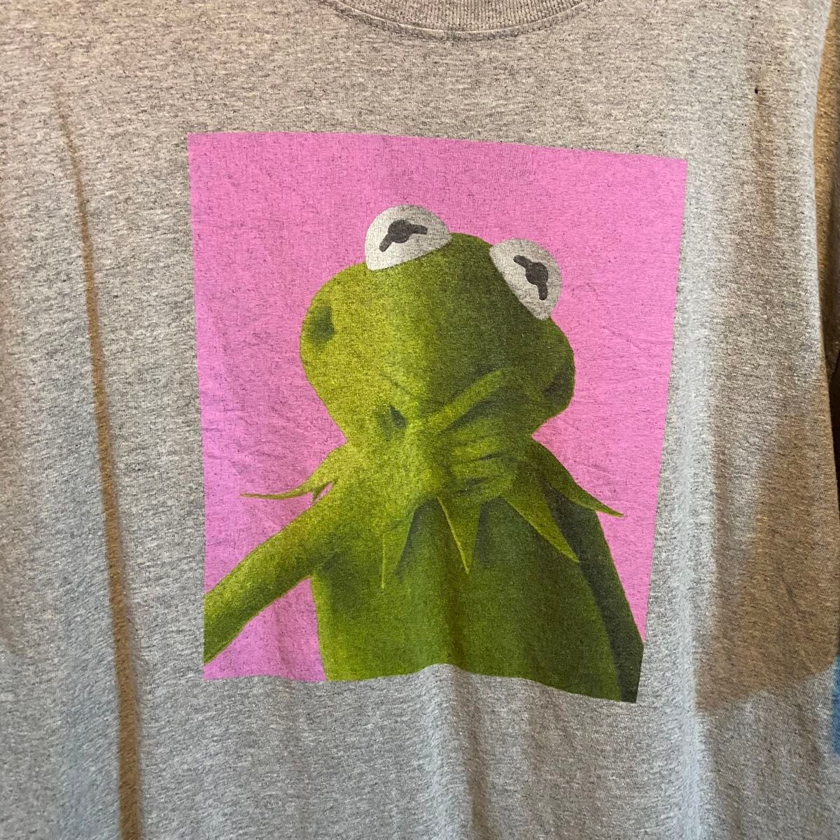 カーミット オーバーサイズTシャツ 黒 ディズニー レア カーミット オフィシャル Tシャツ Disney オーバーサイズ