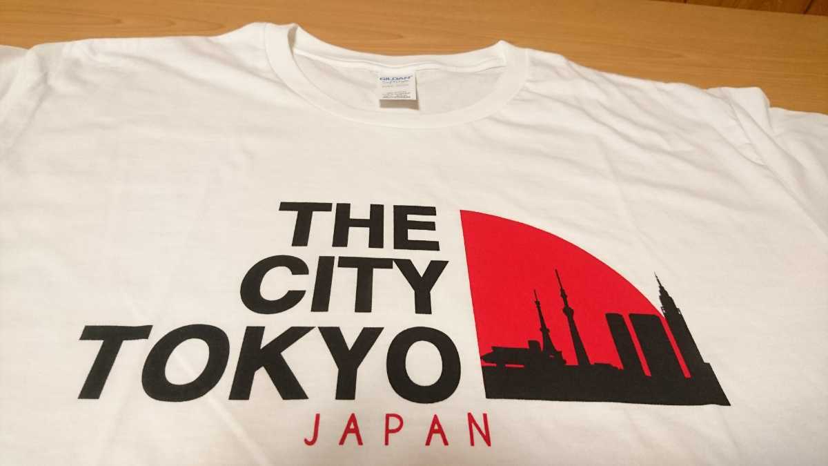 THE CITY TOKYO Tシャツ ノースフェイス パロディ XL 新品 未使用 ホワイト ロゴ おもしろ 珍品 GILDAN ギルダン 半袖 シャツ 