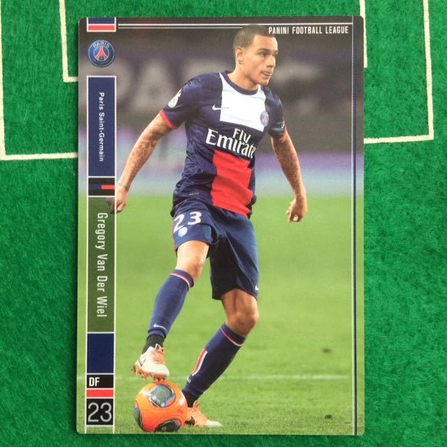 344 Panini 23 Der Football Gregory League Paris Saint Germain Van Wiel グレゴリーファンデルビール サンジェルマン パニーニ パリ 有名なブランド Football