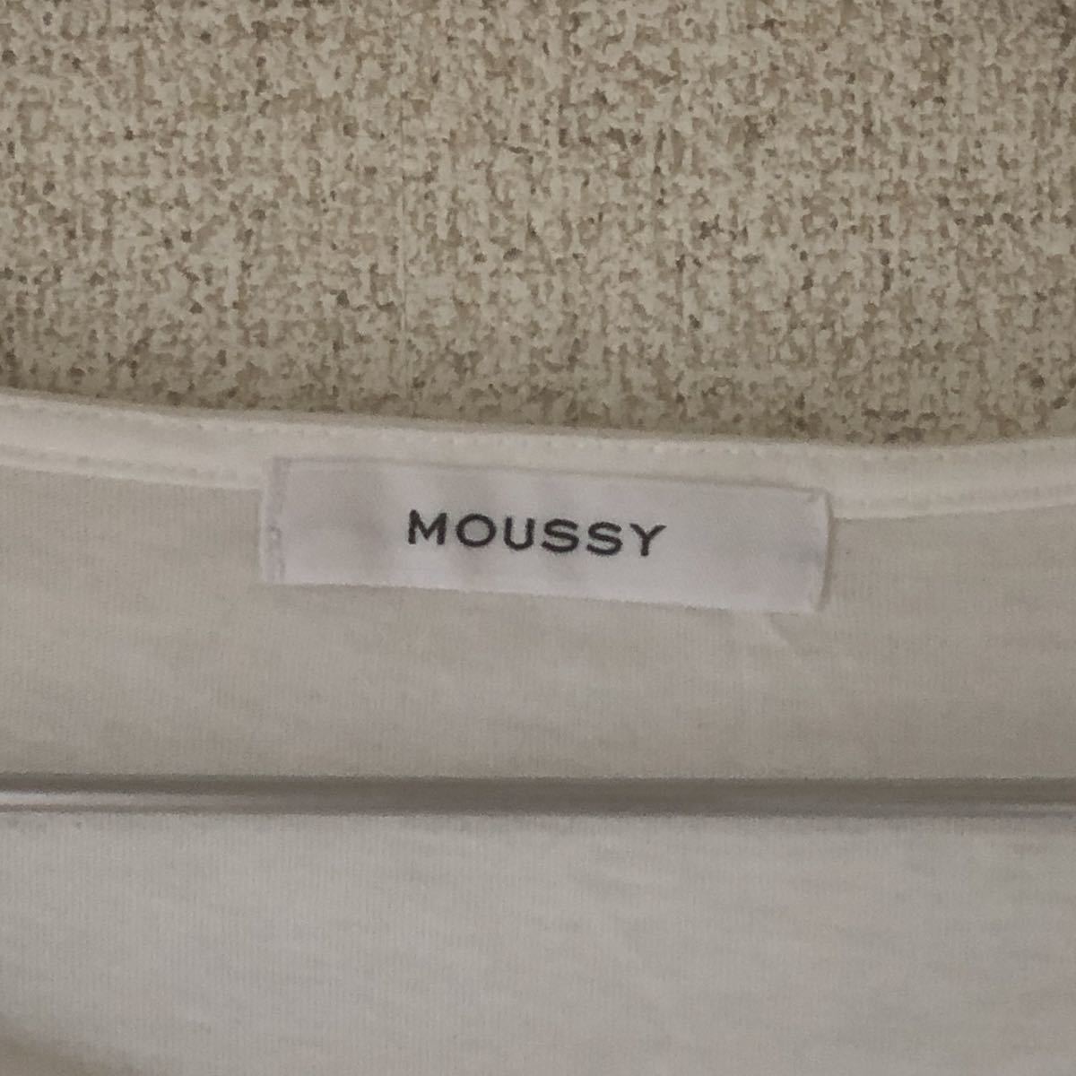 マウジー / MOUSSY Ｔシャツ 七分袖 白/ホワイト系 中古品（少し色むらあり）ジャンク扱い■送料無料