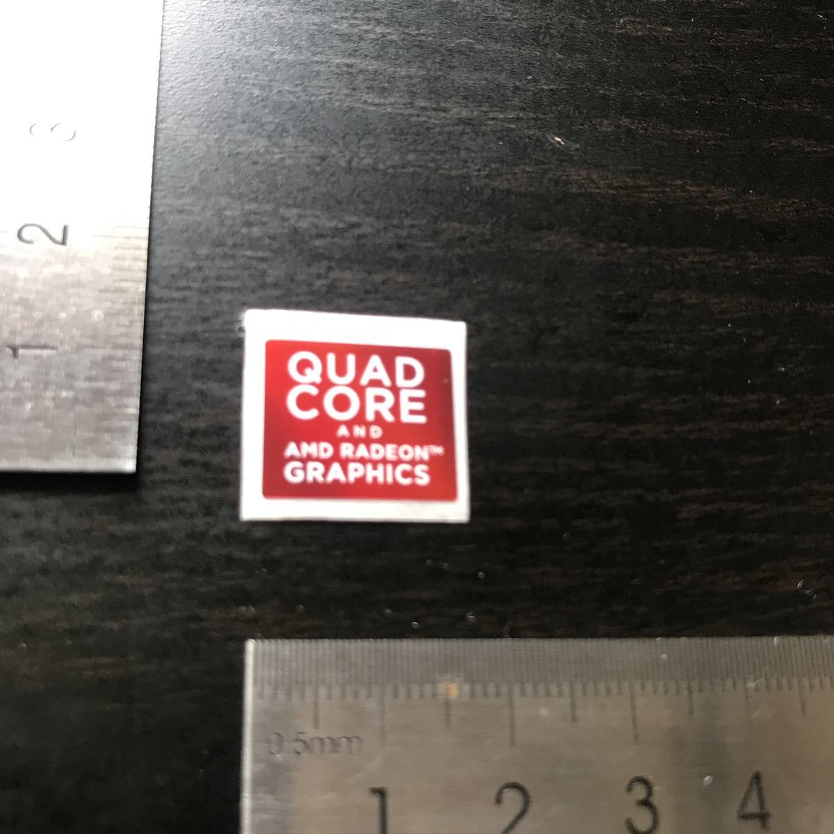 QUAD CORE and AMD RADEON GRAPHICS personal computer Logo seal @1767