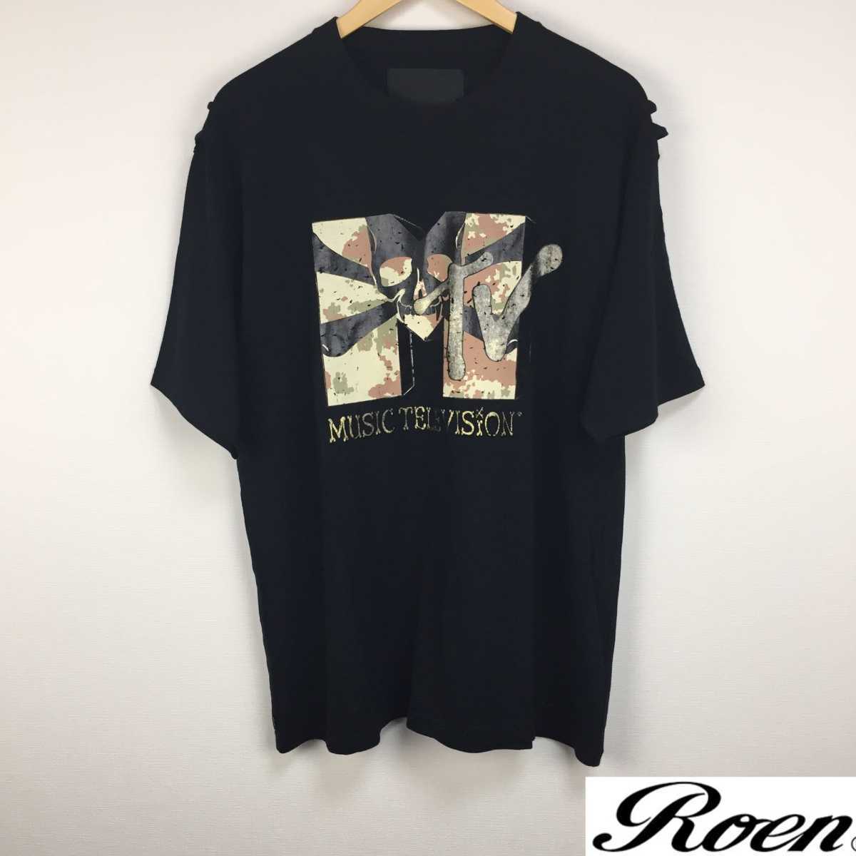 美品 Roen ロエン 半袖Tシャツ ブラック サイズ52 返品可能 送料無料