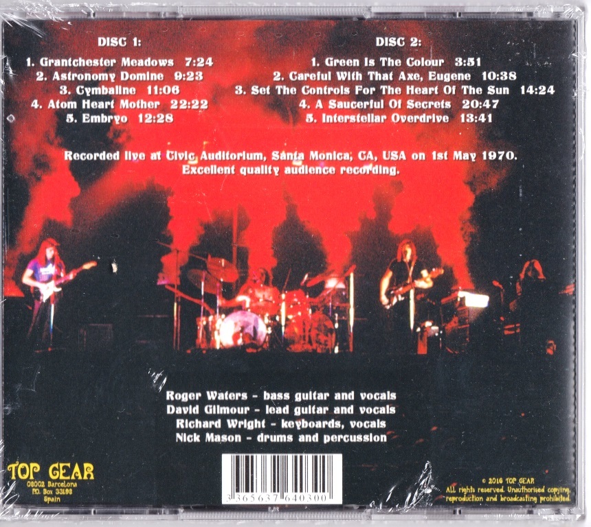 PayPayフリマ｜Pink Floyd ピンク・フロイド - Live In Santa Monica May 1970 二枚組ＣＤ