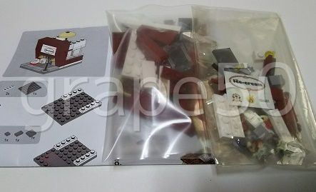 レゴ風◆アイスクリームショップ: 80 pcs◆建物・街並みシリーズ◆組立・ブロック玩具_画像2