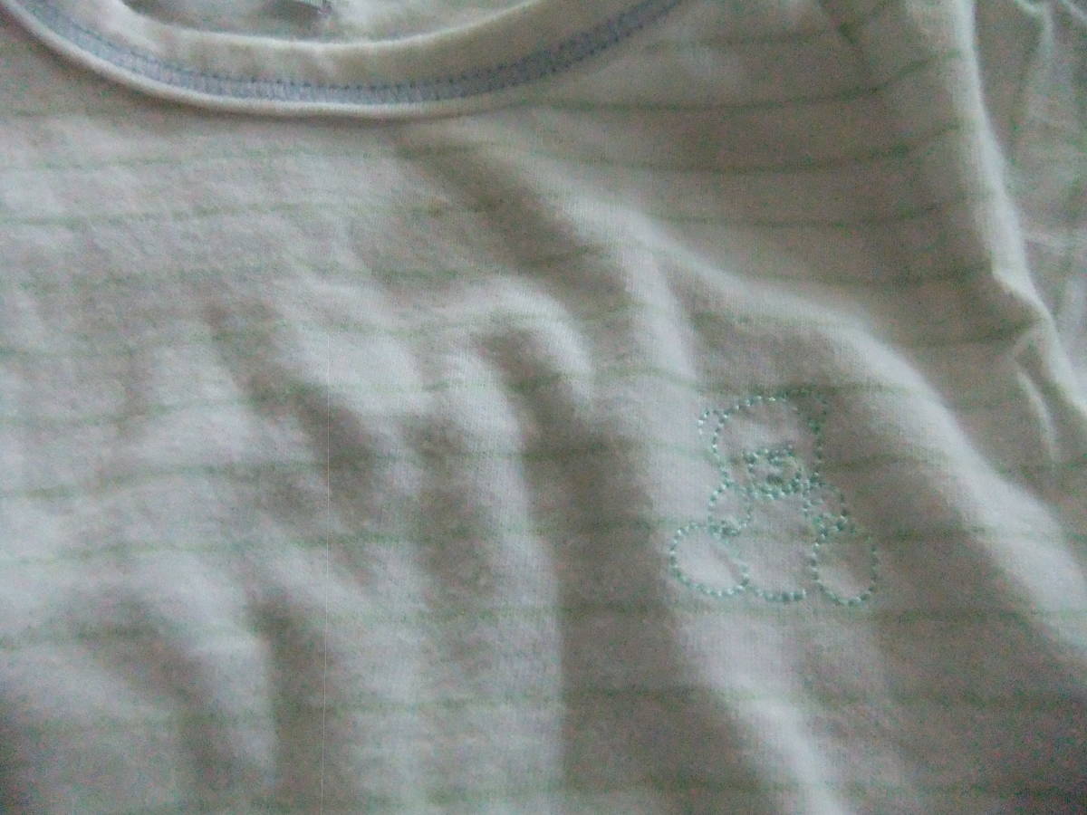 【美ＵSED】KALOO　カルー　ベビー　男の子　ストライプ　半袖シャツ　86㎝　23M 80㎝　白×水色×薄緑　_画像5