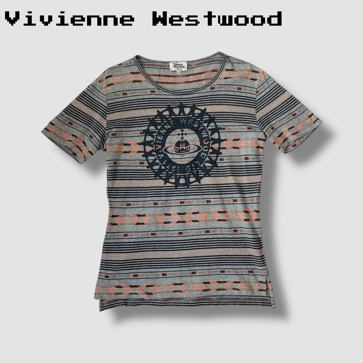 【イタリア製】ヴィヴィアンウエストウッド オーブ ロゴプリント Tシャツ M ヴィヴィアンウエストウッド メンズ Tシャツ オーブ プリント 総