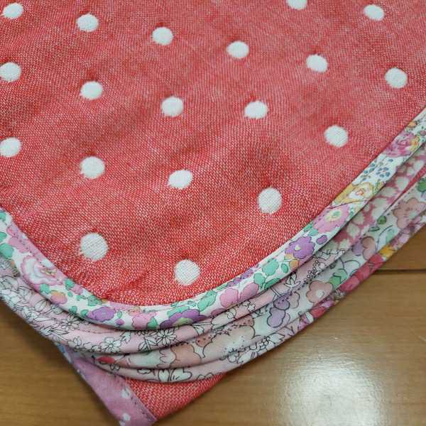  hand made *6 -ply gauze red dot × Liberty gauze packet patchwork 