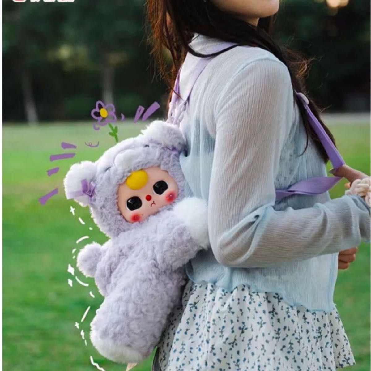オイル目 BabyThree ベイビースリー 熊 くま 紫 リュック バッグ オイル目 BabyThree ベイビースリー 熊 くま 紫 リュック バッグ