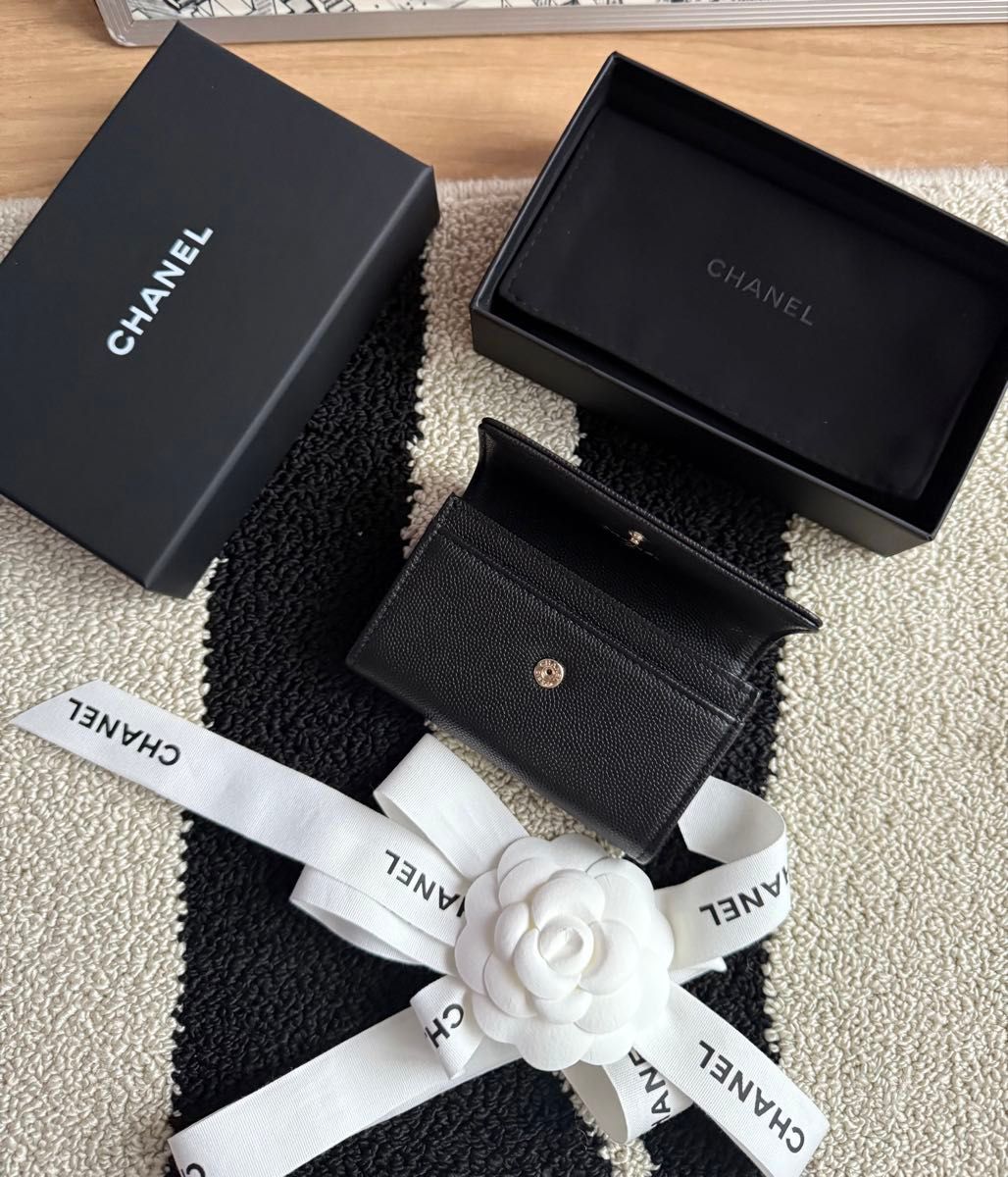 ≪25A★≫CHANEL カードケース 新品未使用 シャネル ユニセックス カードケース 復刻ロゴ 25A