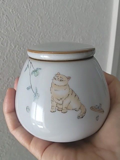 猫ちゃん用骨壷 ペット骨壺 シノワズリ
