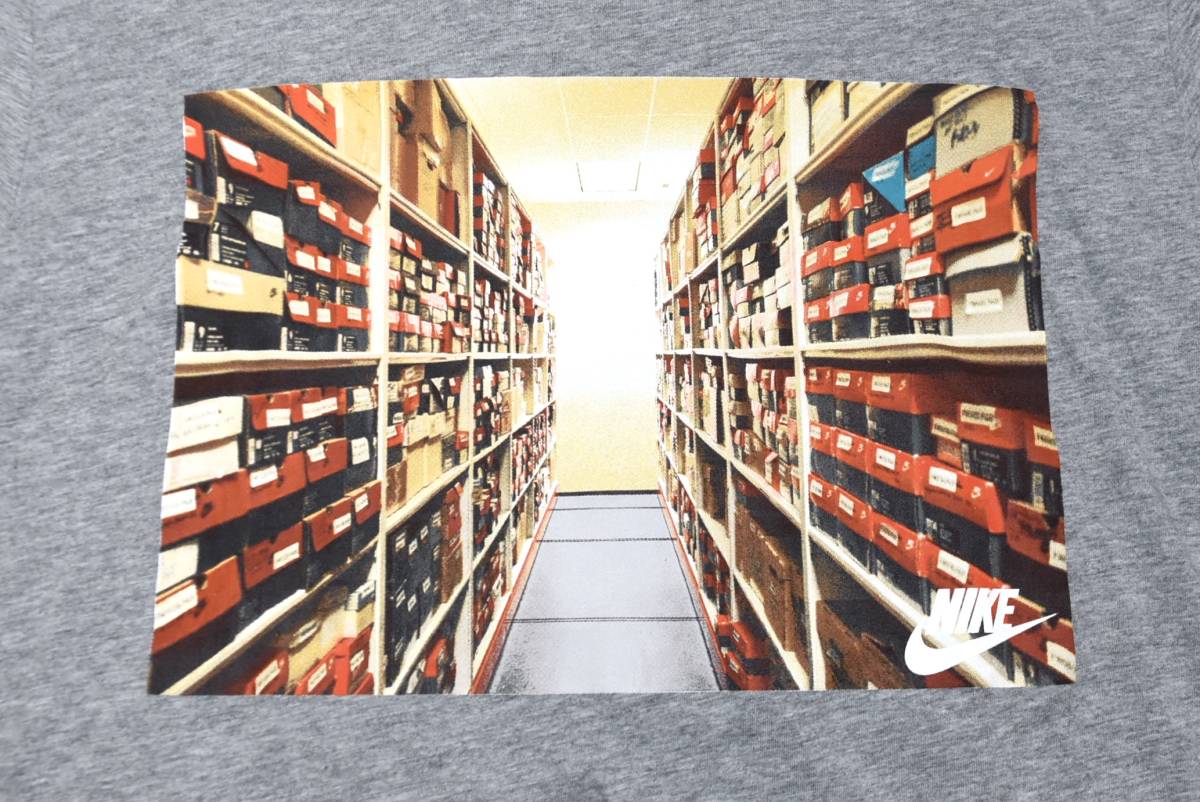 NIKE Warehouse photo print Tee L Gray ナイキ 90sスニーカーボックス 倉庫フォトTシャツ ヴィンテージスニーカー_画像4