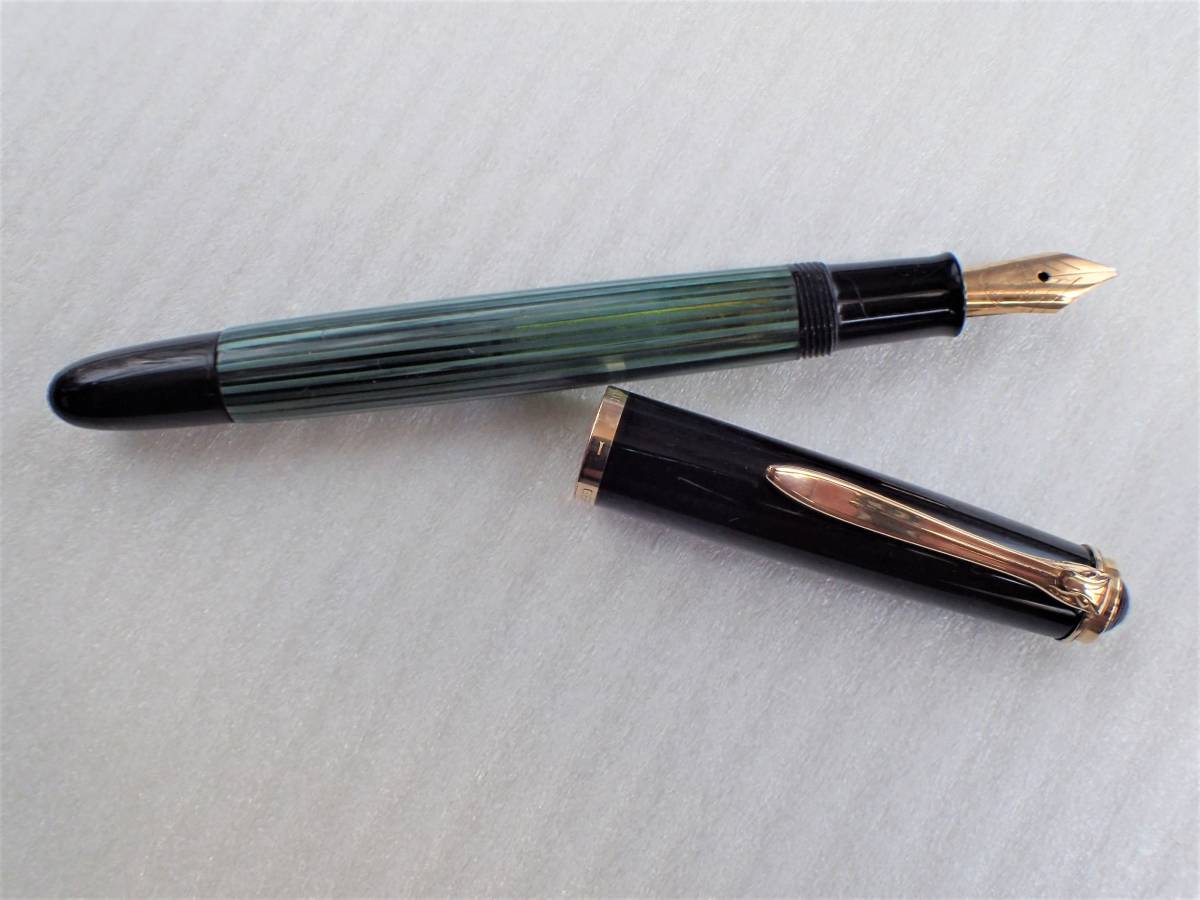 ビンテージ品 ペリカン Pelikan 400NN 緑縞 万年筆 OB ビンテージ品 ペリカン Pelikan 400NN 緑縞 万年筆 OB