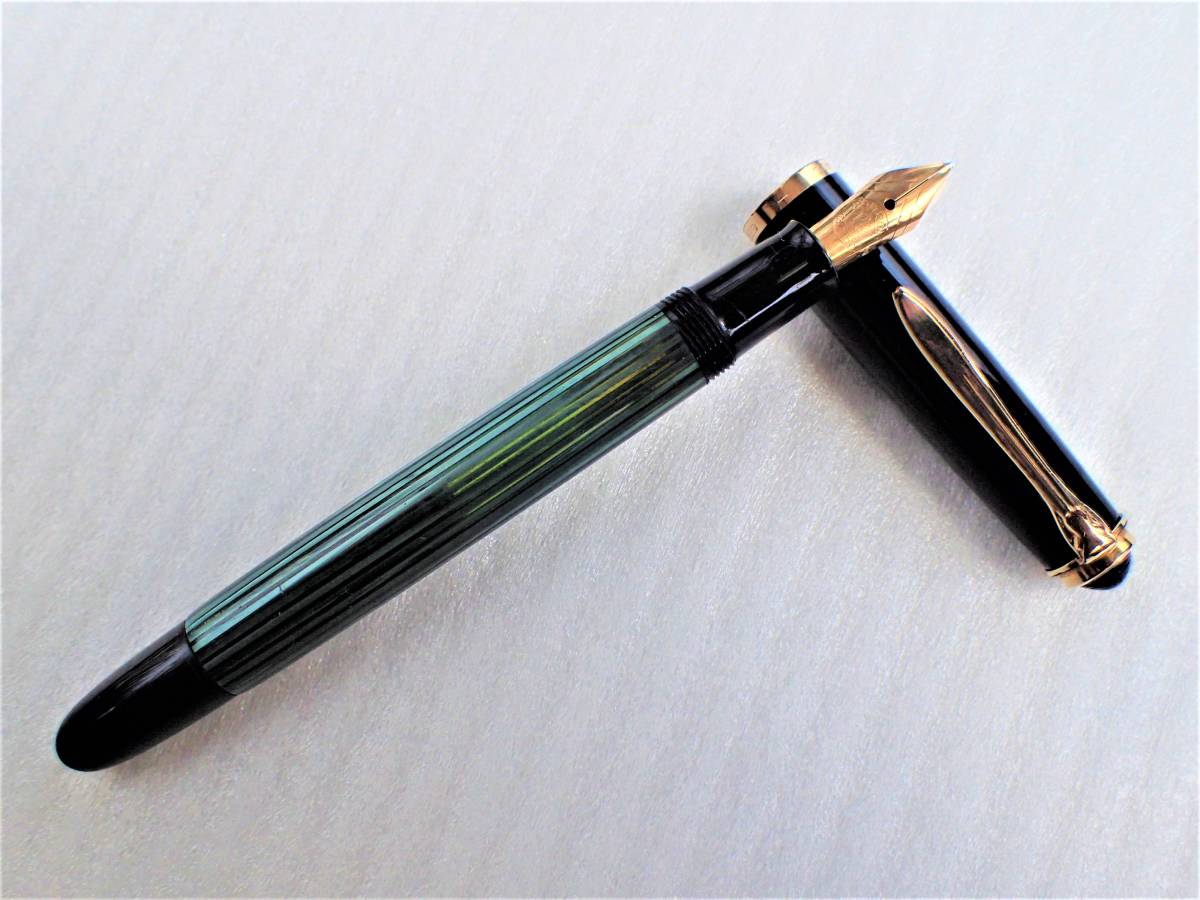ビンテージ品 ペリカン Pelikan 400NN 緑縞 万年筆 OB ビンテージ品 ペリカン Pelikan 400NN 緑縞 万年筆 OB
