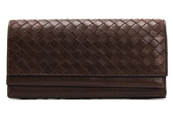 [Окончательная цена утилизации] Bottega Veneta Long Wallet Intercciato Brown 81080