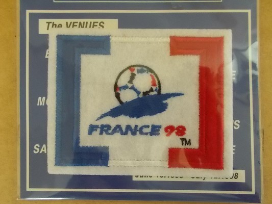 90s 1998年 16回 FIFA サッカー ワールドカップ フランス 刺繍ワッペン/SOCCERフランスW杯ジダンJリーグ フットボール ロナウドC 427_画像2