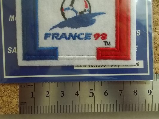 90s 1998年 16回 FIFA サッカー ワールドカップ フランス 刺繍ワッペン/SOCCERフランスW杯ジダンJリーグ フットボール ロナウドC 427_画像8