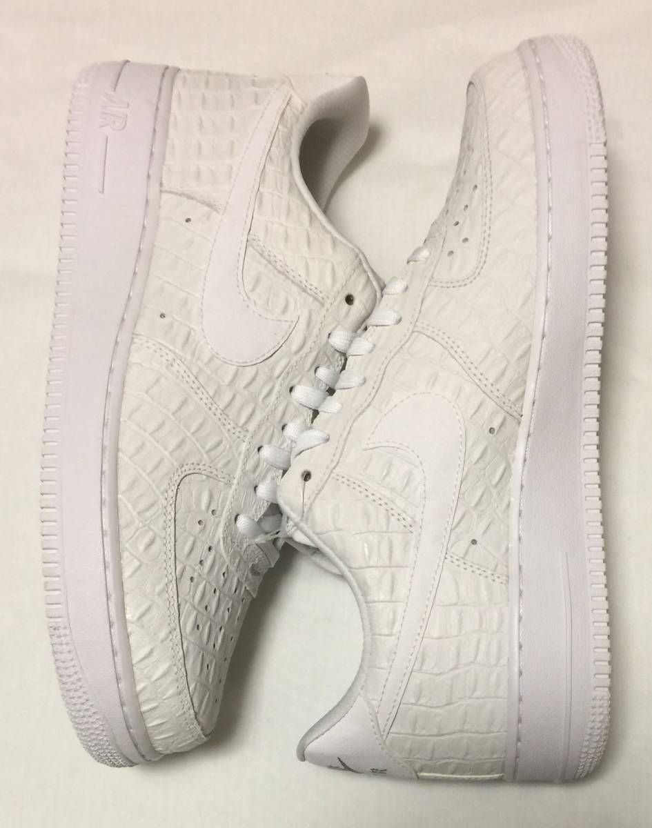 NIKE AIR FORCE 1 '07 LV8 718152-103 エアフォース1 07 クロコダイル 型押しレザー ホワイト 白 WHITE 28.5 us10.5 新品未使用 送料無料