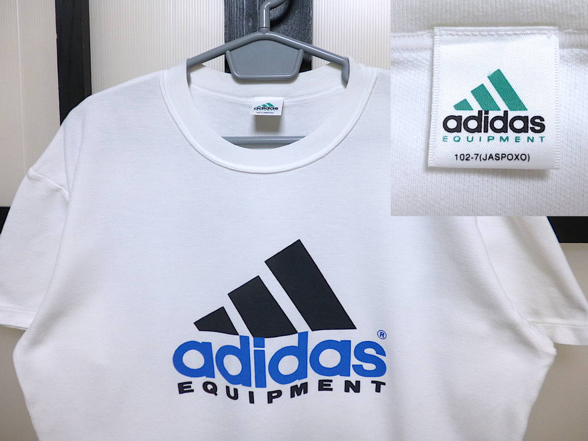 90s アディダス エキップメント カノコ地 ロゴ Tシャツ 日本製 / 90年代 adidas EQUIPMENT VINTAGE ビンテージ OLD オールド MADE IN JAPAN_画像1