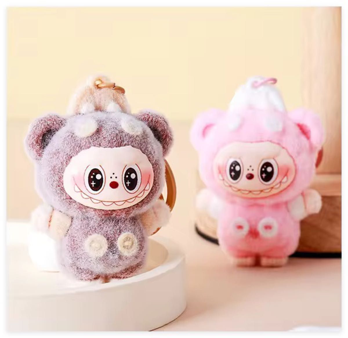 m*l様 labubu ぬいぐるみキーホルダー LOVE 2pcs NEW LABUBU KEYCHAIN ラブブ キーホルダー ぬいぐるみ