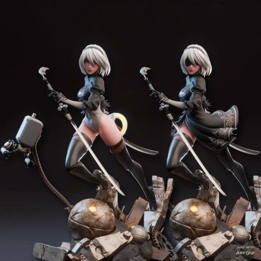 2B 1/8 ニーアオートマタ ガレージキット 未塗装 未組立 フィギュア 2B 1/8 ニーアオートマタ NieR Automata 未塗装未組立