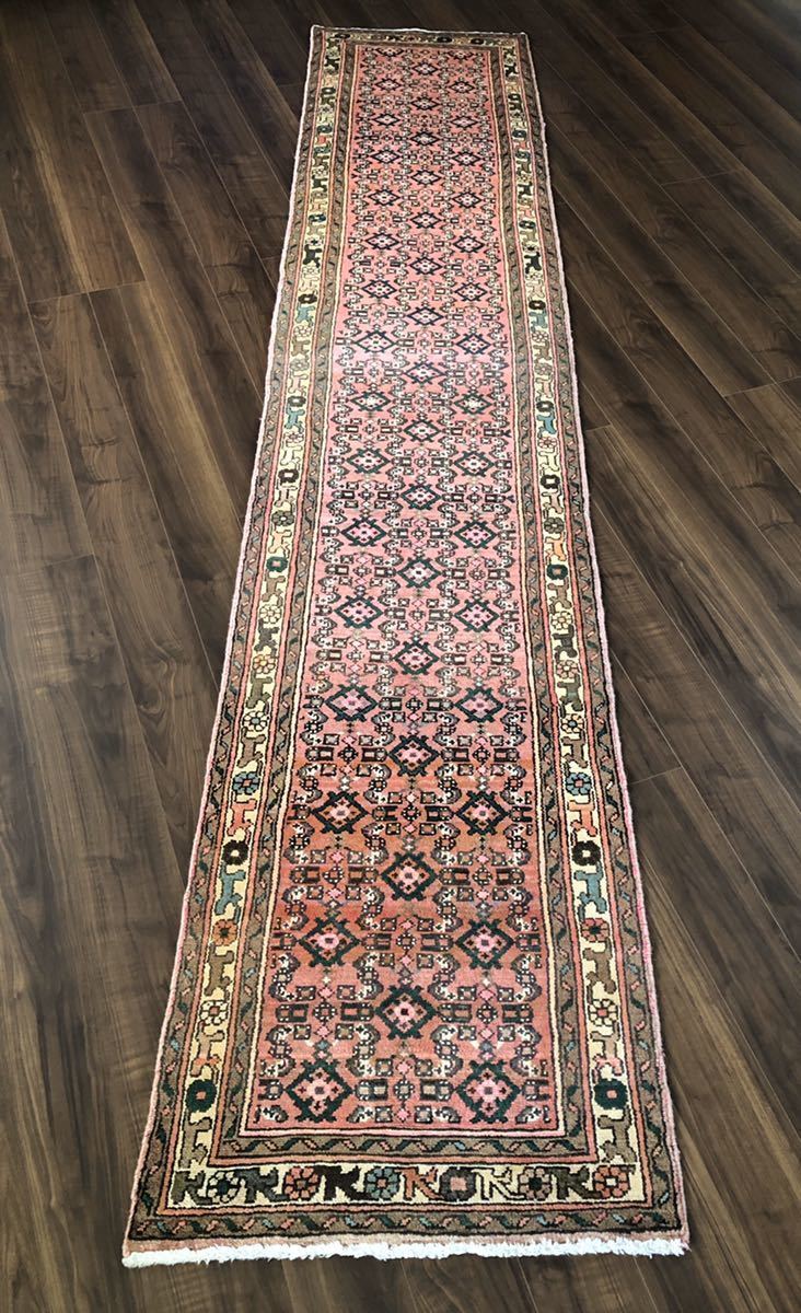 ホセイナバード産 ペルシャ絨毯 ランナー 376×75cm | sweatreno.com