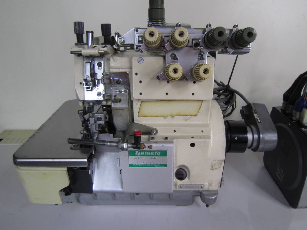 YAMATOオーバーロックミシンAZF8500-A4DF-A11/MUC と三菱 工業用ミシンモーター CB-ZK402F50　セット_画像2