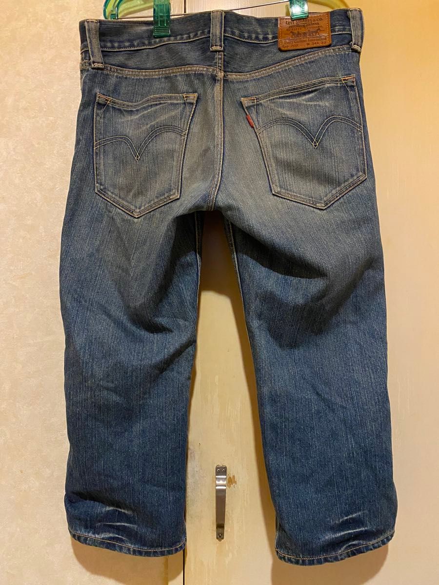 リーバイス702vintagewashデニムジーンズショートハーフパンツワークカーゴペインタークロップド7分丈くるぶし丈本革パッチ