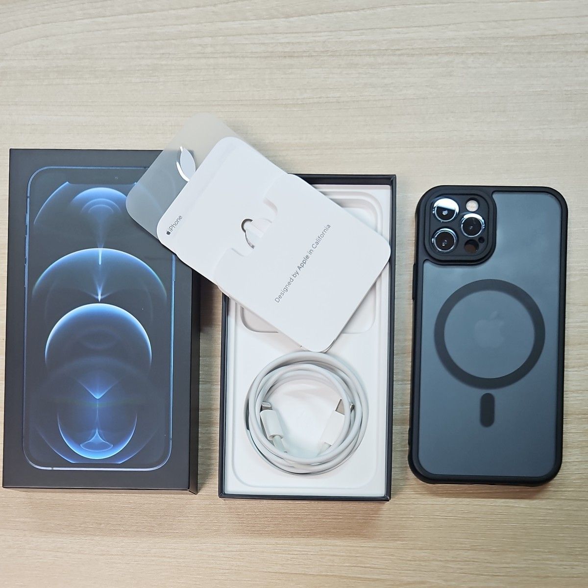 Apple iPhone 12 pro 128GB パシフィックブルー 付属品付 iPhone 12 Pro パシフィックブルー 128GB BT81% おまけケース