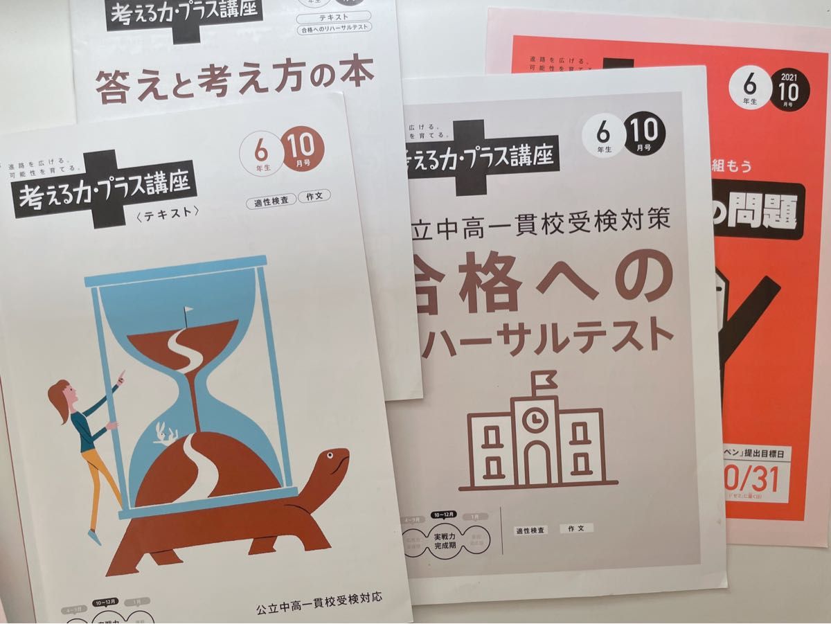 印象のデザイン 進研ゼミ】考える力プラス講座 6年生 4～1月号セット（書き込み 語学・辞書・学習参考書