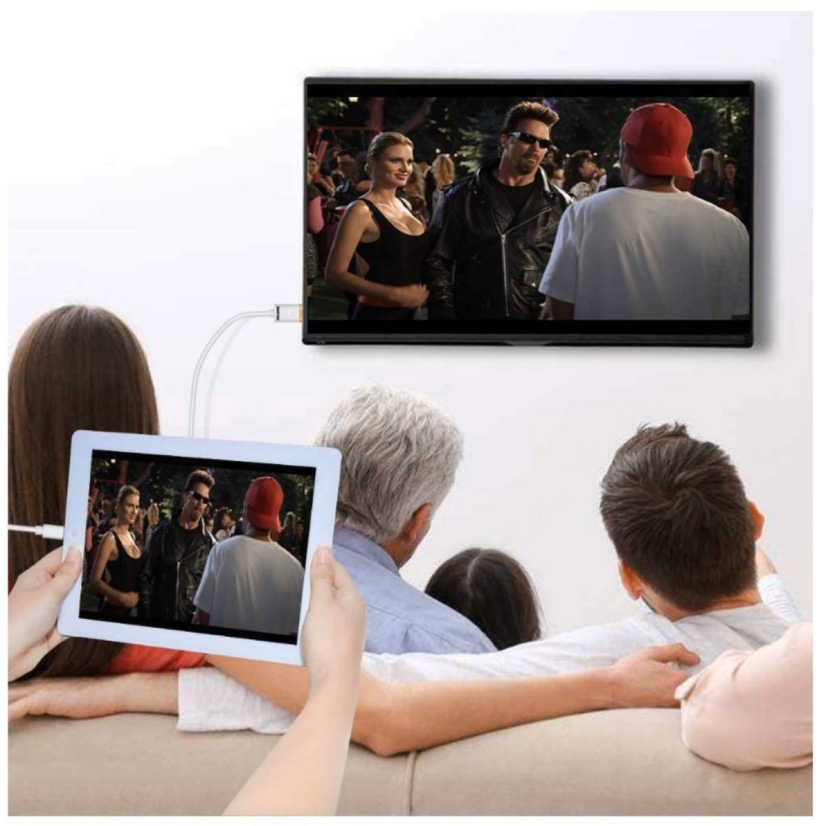 【新品・送料無料】iPhone HDMI変換ケーブル テレビ変換ケーブル 1080P高解像度 操作簡単 iPhone/iPad
