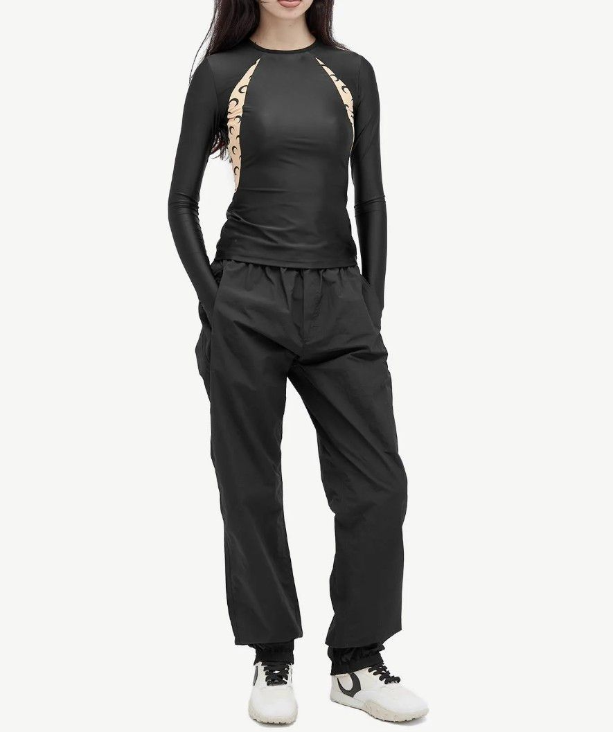 ☆VIP価格☆ MARINE SERRE パンツ 新品MARINE SERRE マリーンセル 2024aw Sport ナイロンパンツ