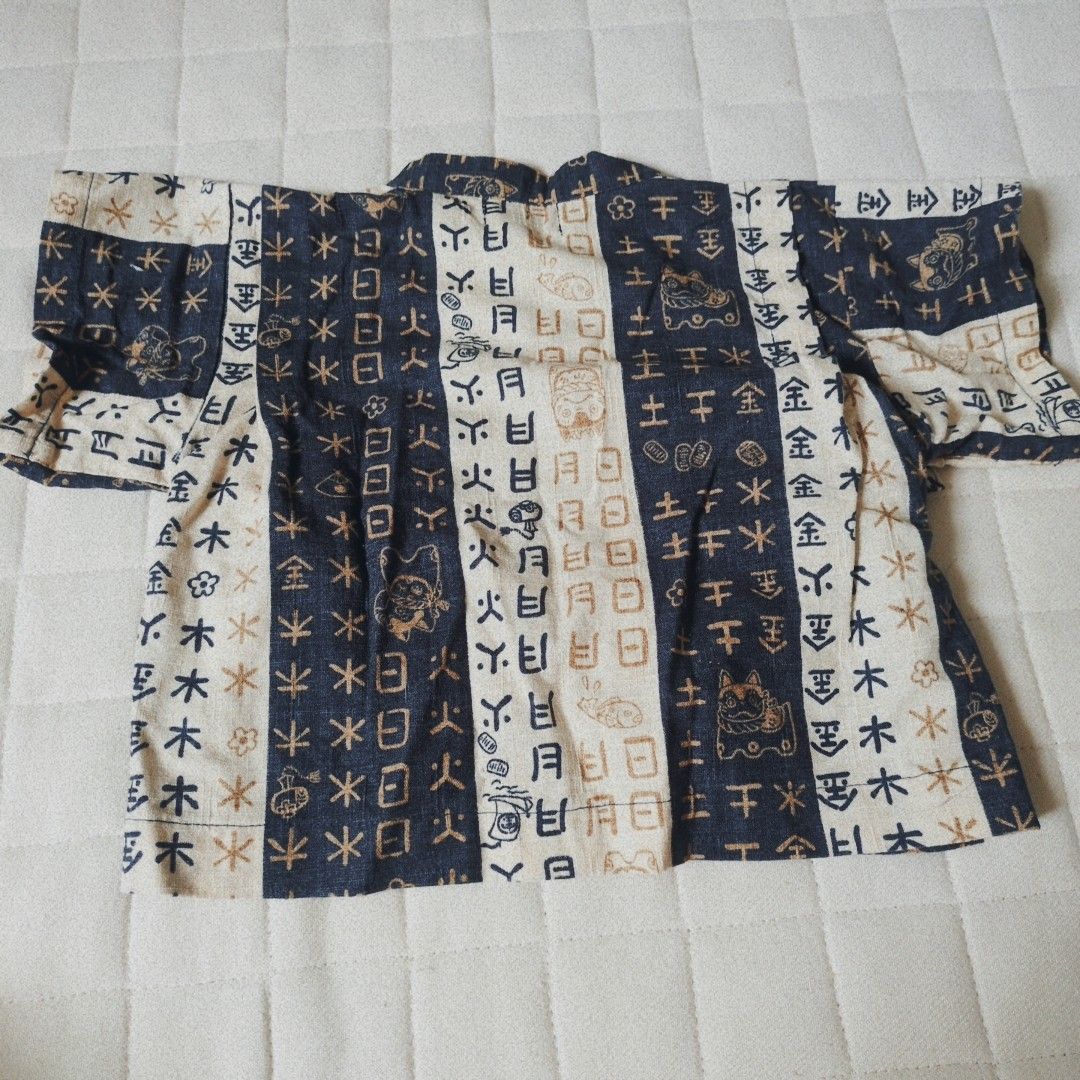 ベビー甚平 和風デザイン 90cm