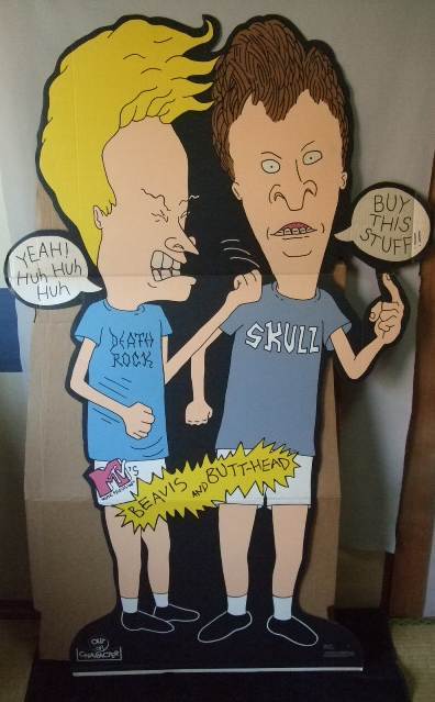 1993年 Vintage / The BEAVIS AND BUTT-HEAD MTV Networks / MIKE JUDGE / 販促用立て看板 / 当時物 / 未組立 未使用品 / 米国製 _画像5