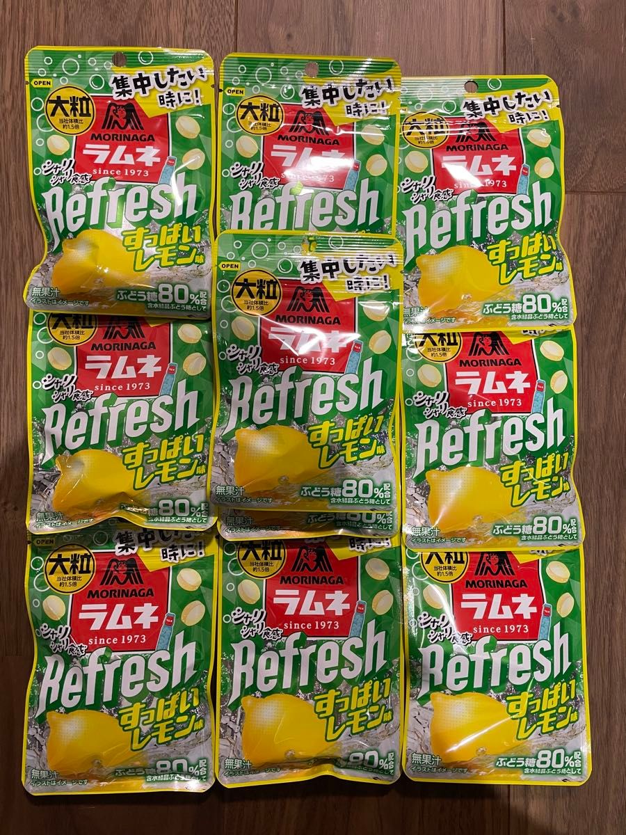森永 大粒ラムネ Refresh＜すっぱいレモン味＞ 30g 10袋
