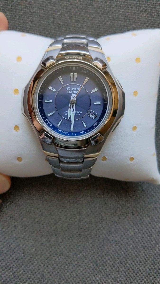 CASIOカシオ G-ms ウェ―ブセプター電波ソ―ラ―MSG-1400LVレディース(二次電池新品)