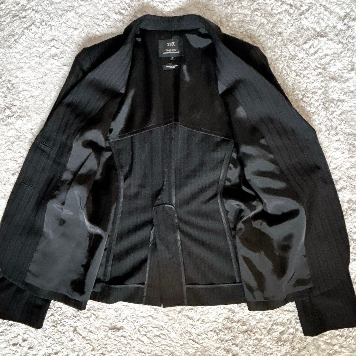 ✨美品✨23区 オンワード樫山 パンツスーツ セットアップ ブラック Mサイズ 23区 オンワード樫山 レディース パンツスーツ ストライプ