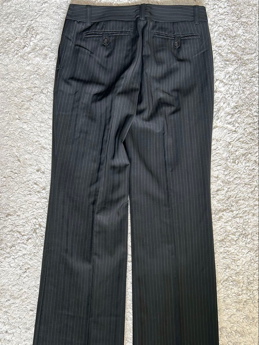 極美品✨23区 パンツスーツ フォーマル グレー ストライプ 38 M 23区 オンワード樫山 レディース パンツスーツ ストライプ