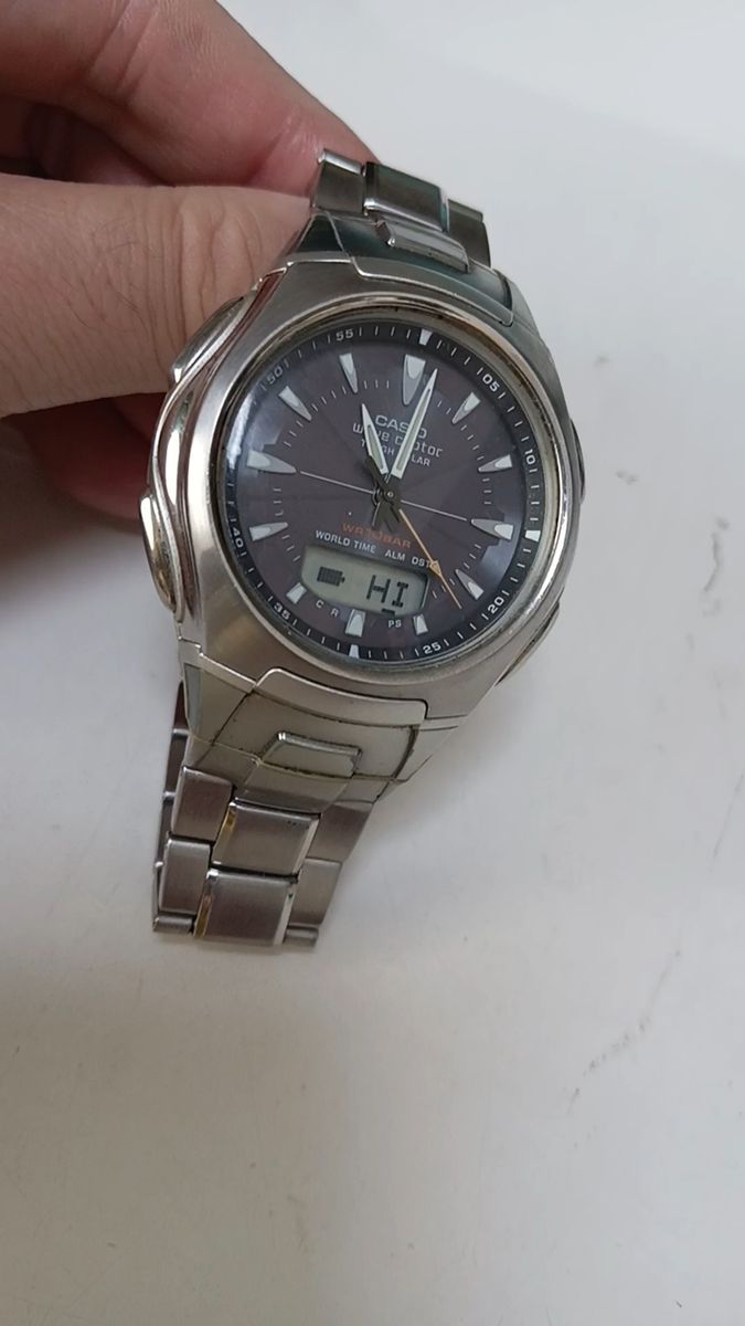 CASIO wave ceptor WVA-430J 電波ソーラー 稼働品