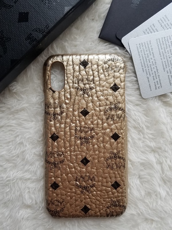  new goods MCM M si- M Visetos iPhone X/XS case Champagne Gold champagne gold 