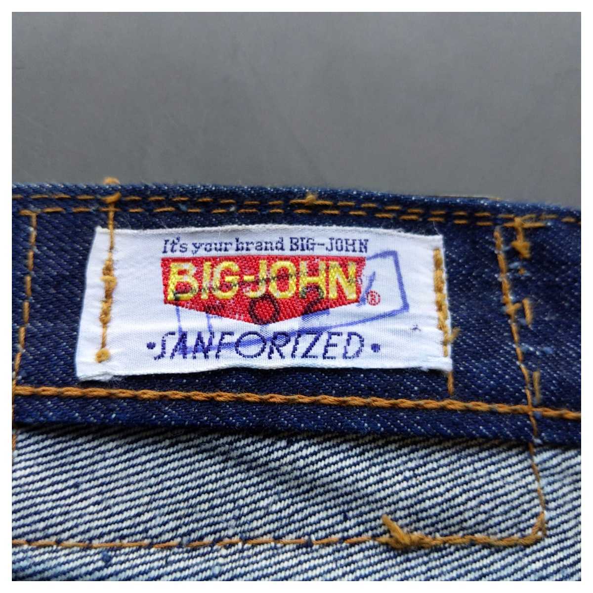 * редкий 60\'s~70\'S Vintage Big John BIGJOHN одна сторона уголок джинсы ta long молния темно синий Baki Baki Denim W31