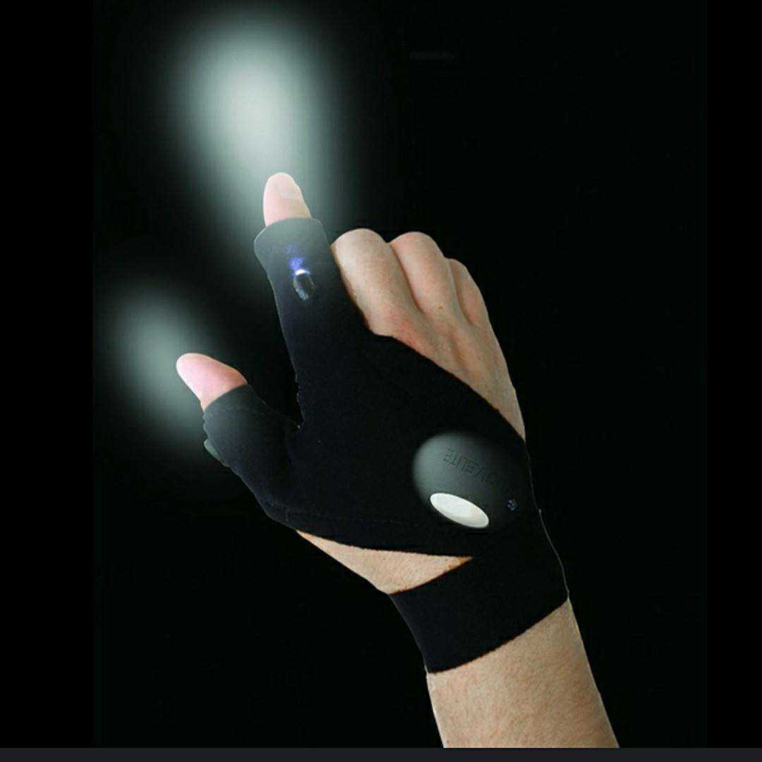 新品　未使用　手袋　ライト　アウトドア　ジョギング　防犯　安全　右　3_画像1
