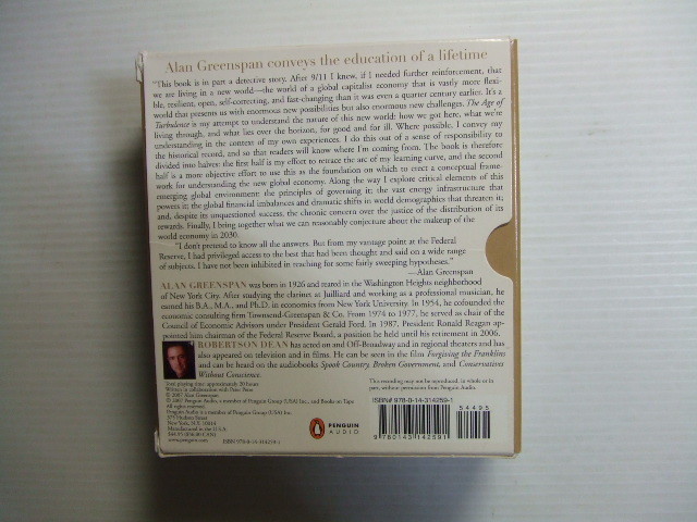 朗読16ＣＤ★アラン・グリーンスパン/連邦準備制度理事会元会長の回顧録　Alan Greenspan /The Age of Turbulence ★_画像3