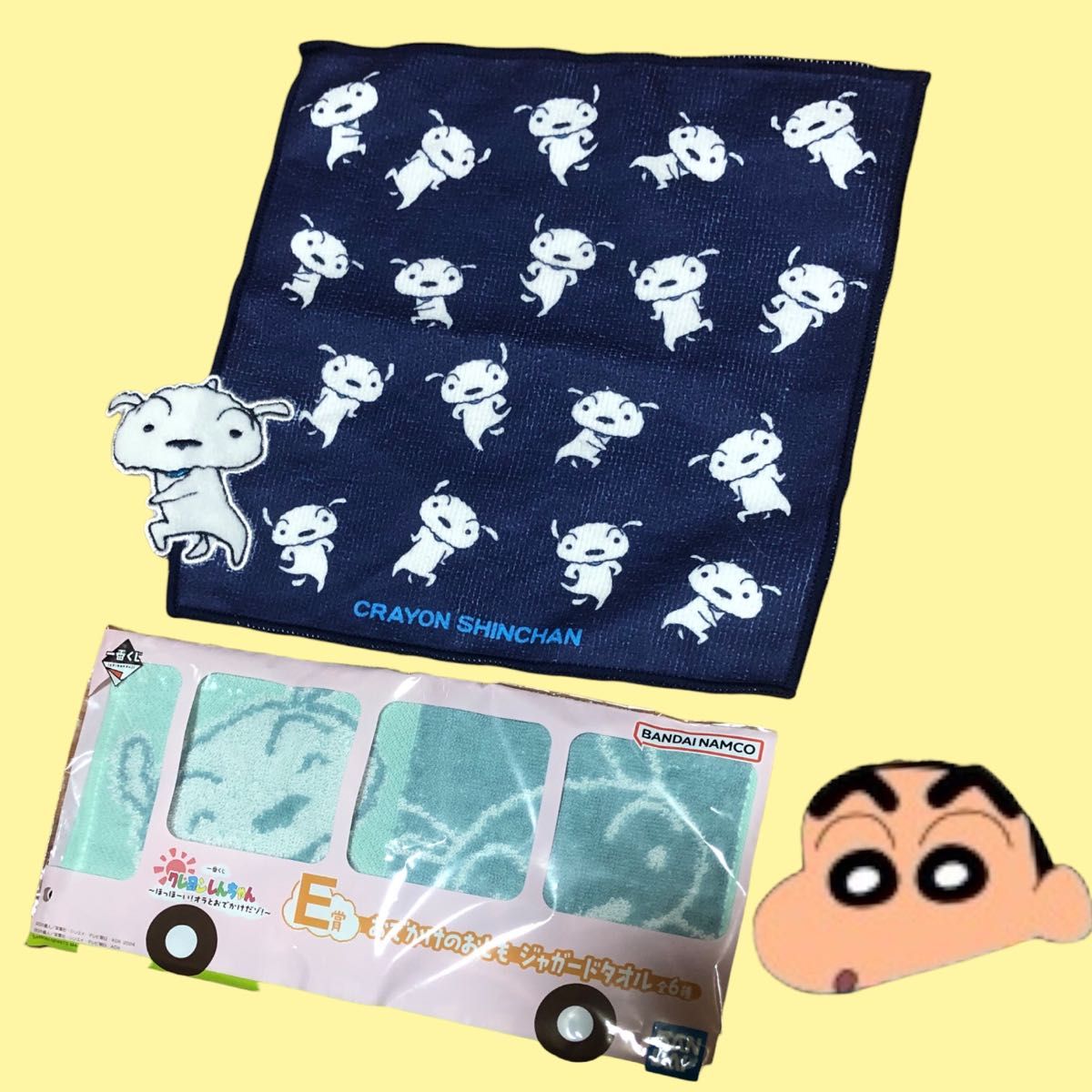 しんちゃん 一番くじ タオル 全コンプセット クレヨンしんちゃん 一番くじ タオルコレクション ハンカチ シロ