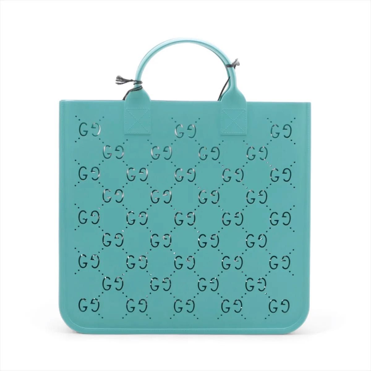 【新品未使用】GUCCI グッチ GGスプリーム ラバー トートバッグ ブルー 679365 ハンドバッグ タグ付