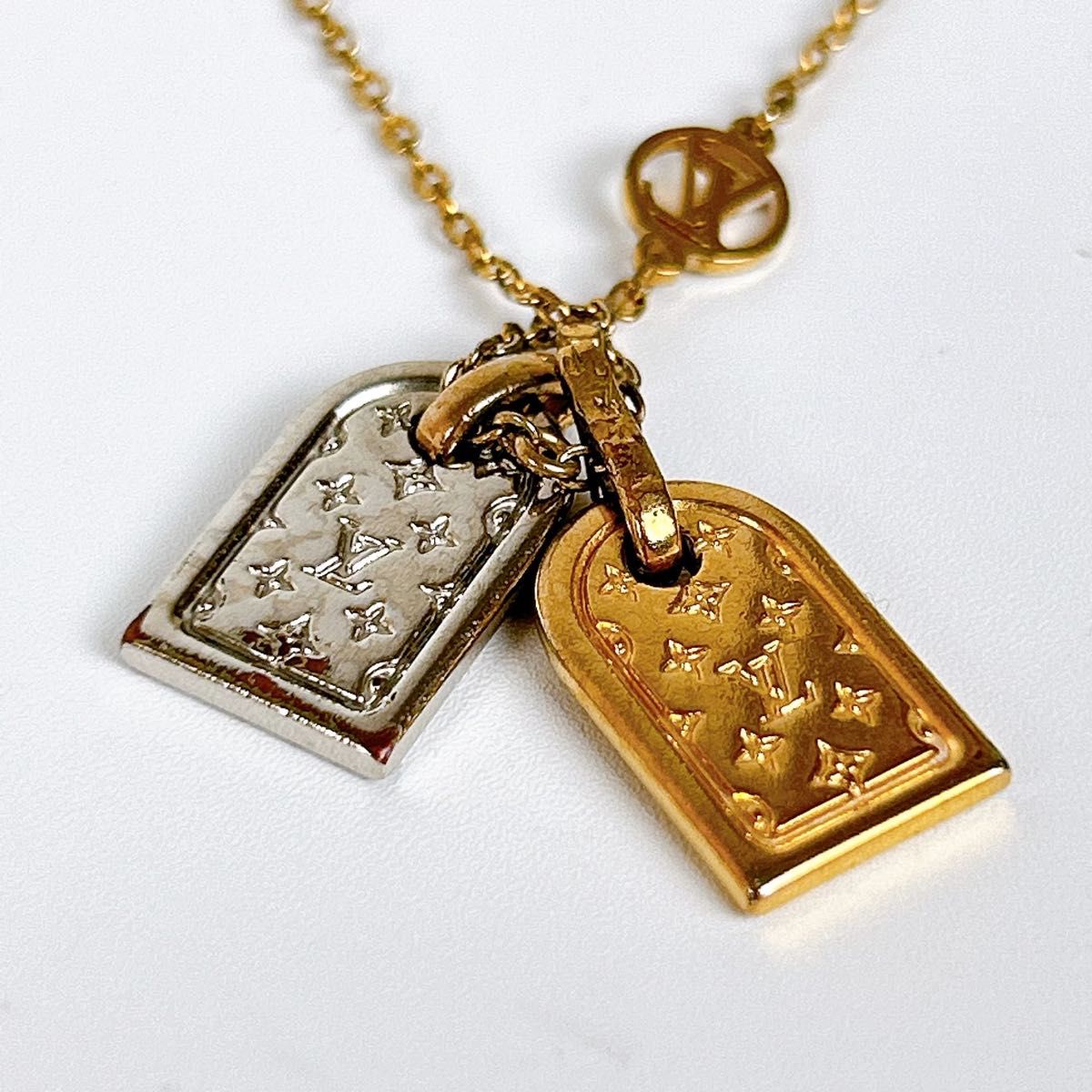 LOUISVUITTON ルイヴィトン モノグラム ネックレス ネックレス ナノグラム M63141 シルバー/ゴールド